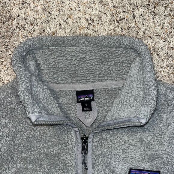 Patagonia Los Gatos Salt Gray 1/4 Zip Fleece Top Small - Picture 3 of 7